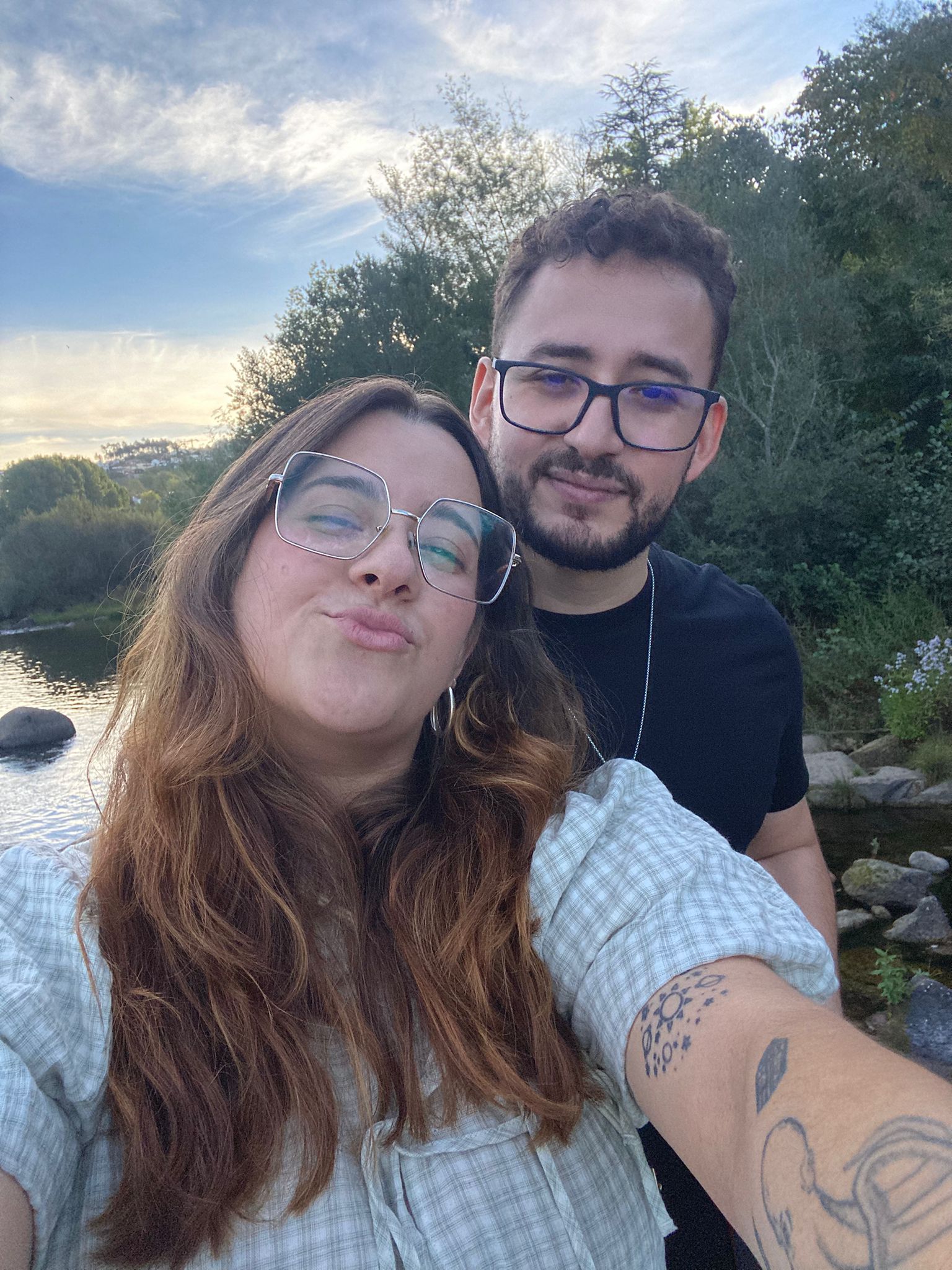 Eduardo e Luiza em um momento juntos