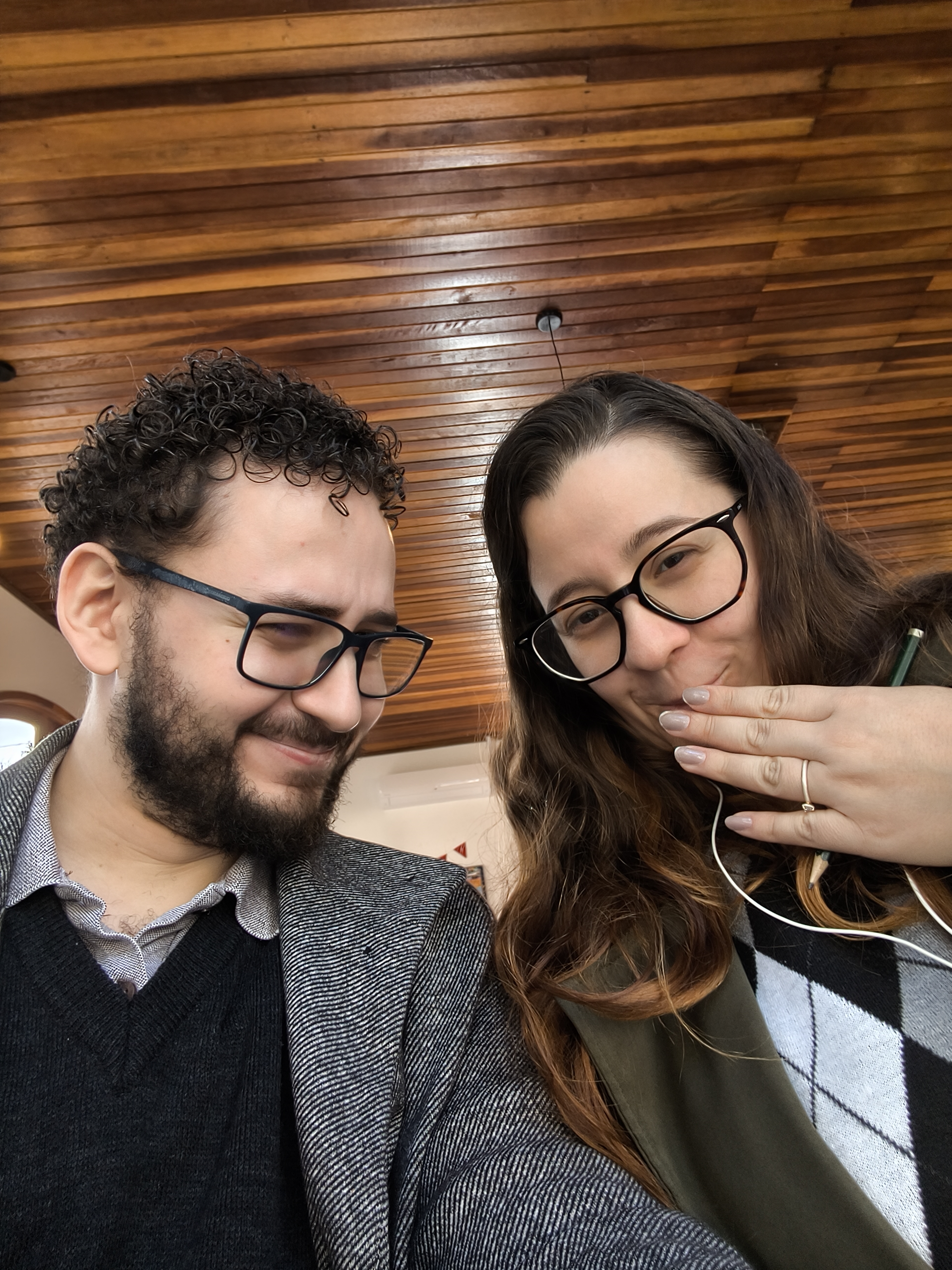 Eduardo e Luiza em um momento juntos